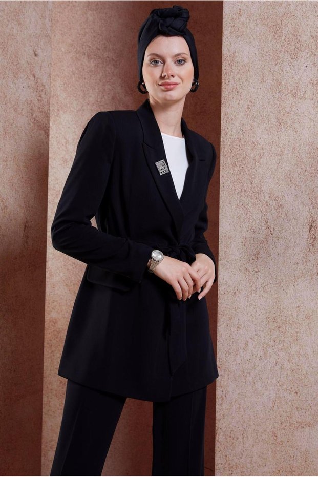 Brochette Detail Pants Suit 30444