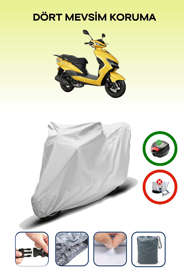 RKS Bolero 50 Rear Bag Compatible Motorcycle Cover Waterproof Durable Fabric