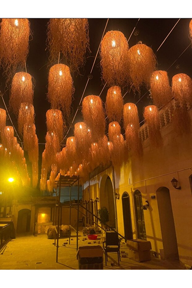 Hasır Avize Hasır Saçaklı Rafya Avize - 7