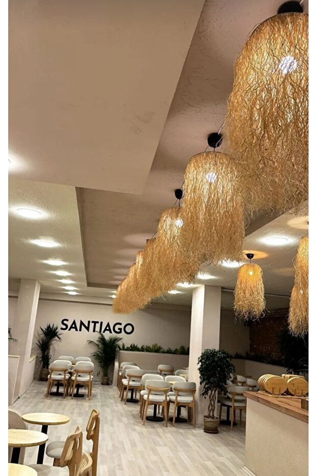 Hasır Avize Hasır Saçaklı Rafya Avize - 6