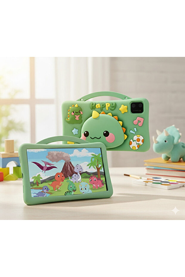 5G Wifi Android 13 Çocuk Tableti - Ön & Arka Kameralı, Eğitim ve Oyun İçin Kılıflı Tablet yeşil - 1