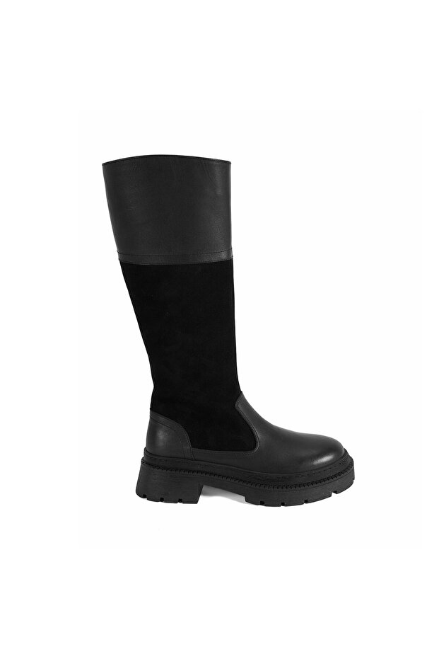 Kadın Siyah Deri Çizme - 2