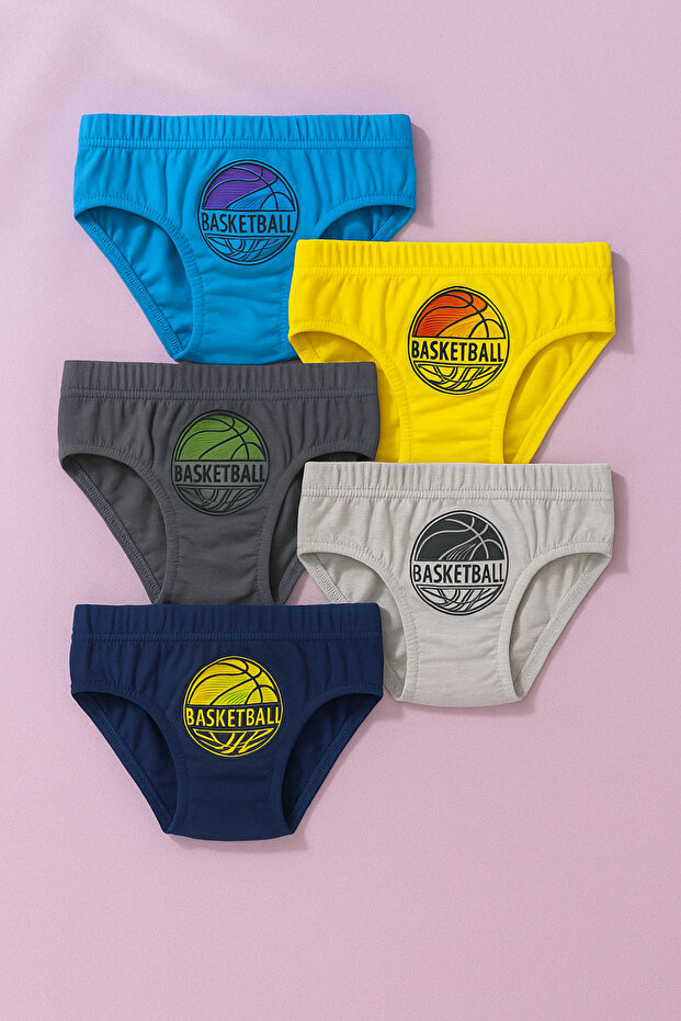 Boys' Basketball 5-Piece Slip Panties