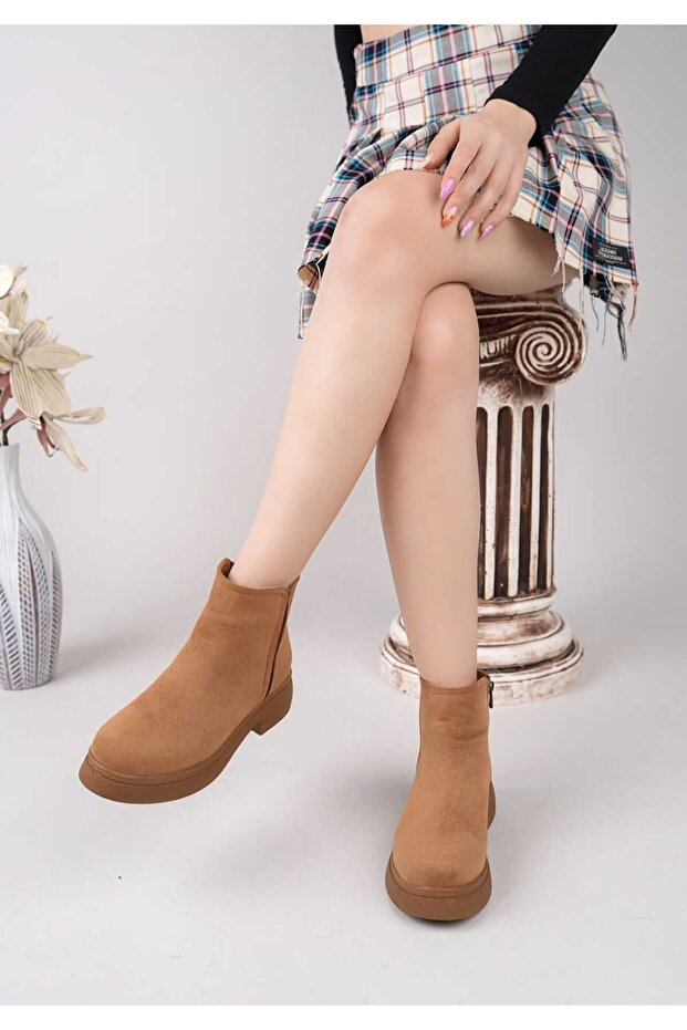 Çiftaltı6 KADIN TABA SÜET LASTİKLİ BOT - 3