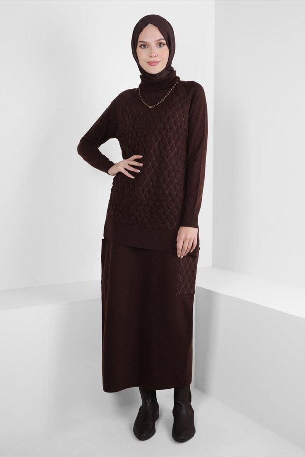SKIRTED KNIT SUIT 44086