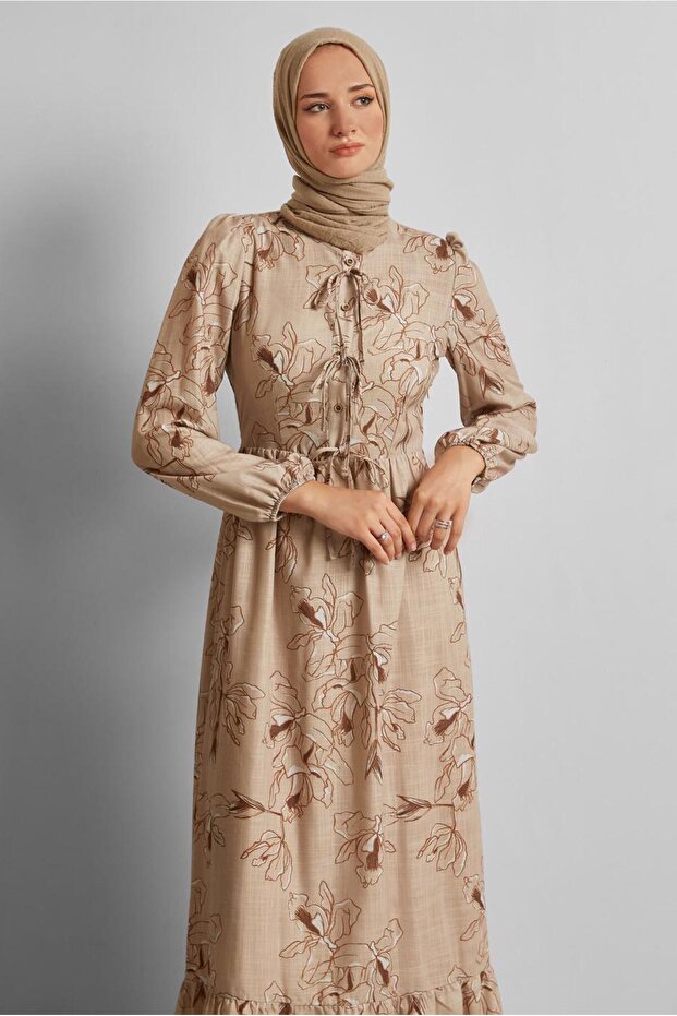 فستان منقوش 45761 - 2