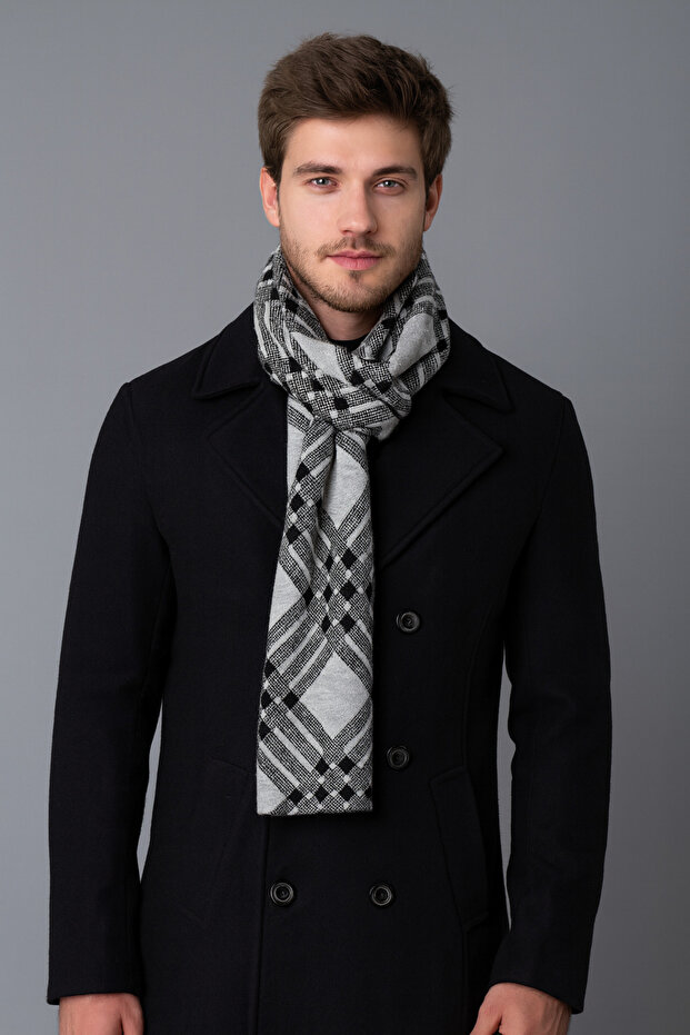 Kareli Triko Atkı - 1