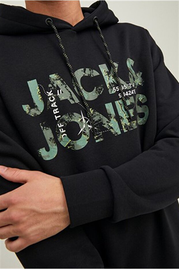 Kapüsonlu Baskili Sweatshirt - 2