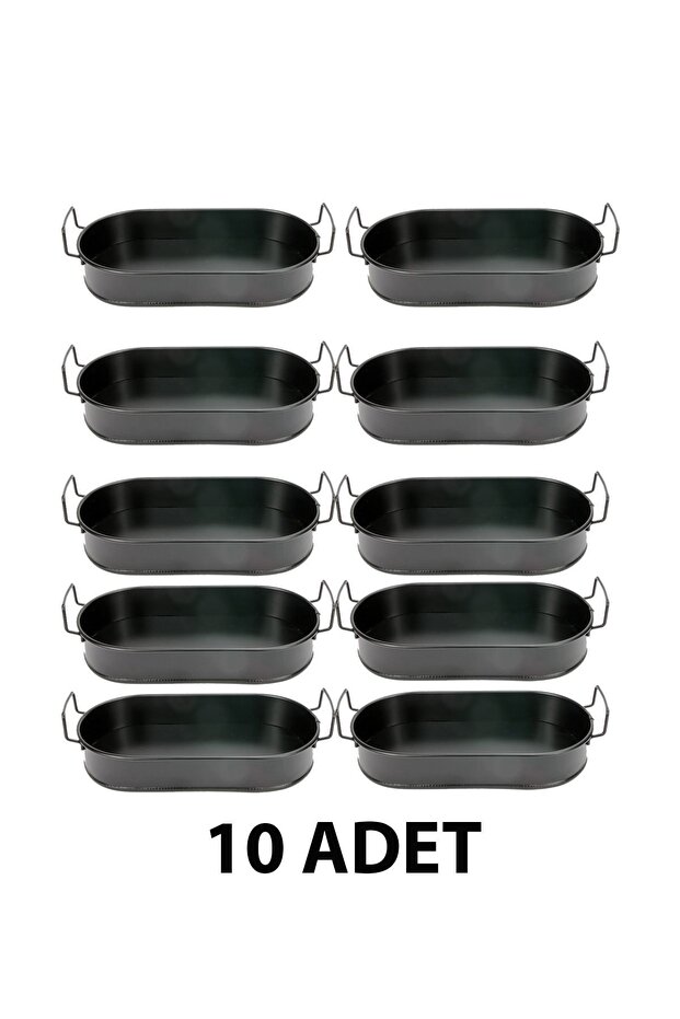 صينية عرض بيضاوية صغيرة الحجم - 10 قطع - 2