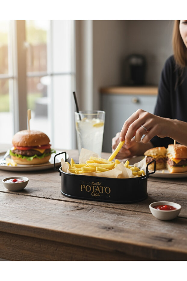 Mini Oval Patates & Cips Sunumluk - 1