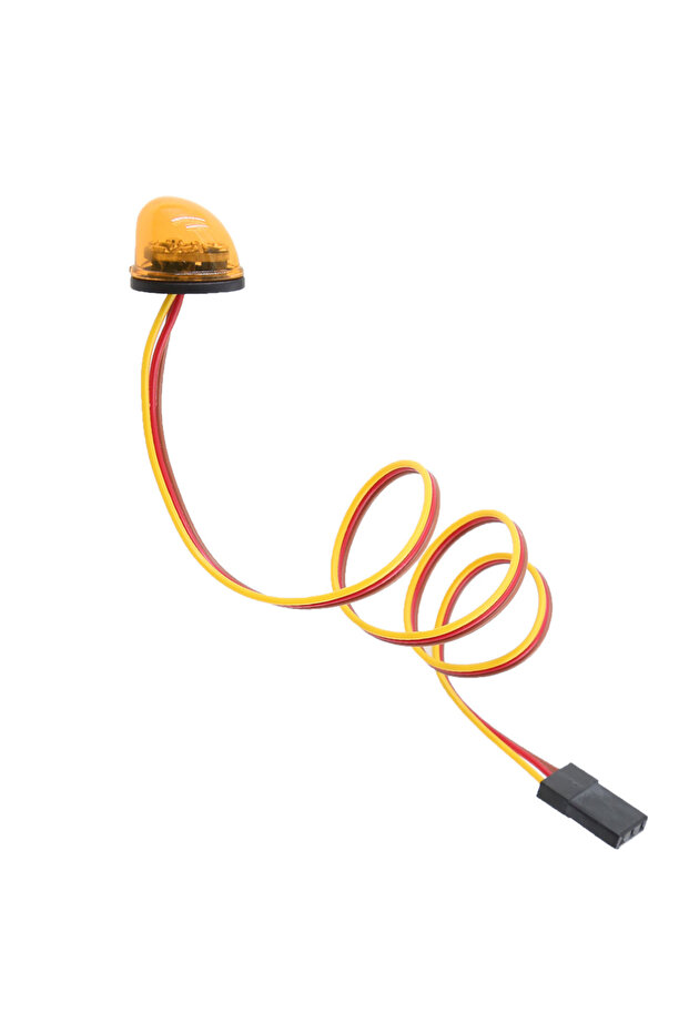 1PC Yellow RC Multi-function 360° Flashing Rotating LED Light Bar Alarming Lamp for 1/14 Tamiya 1/10 - 1