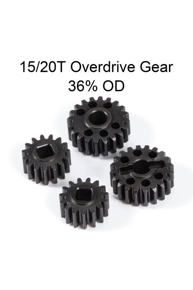 15T 20T Hardened Steel Portal Overdrive Gear Set 15/20T 14/21T 12/23T for Axial 1/10 Capra SCX10 III