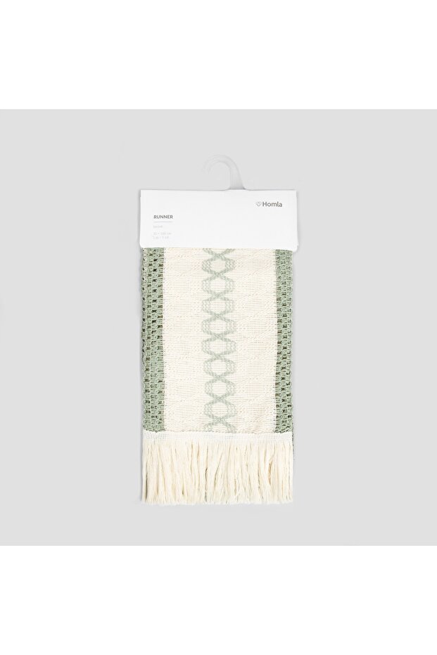 Table runner | REVERIE | with openwork pistachio pattern | 30x160 | 734120 - 5