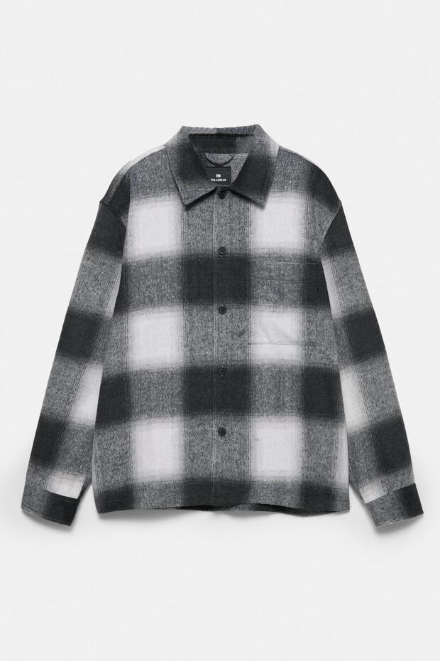 Cepli kareli ince ceket - 6