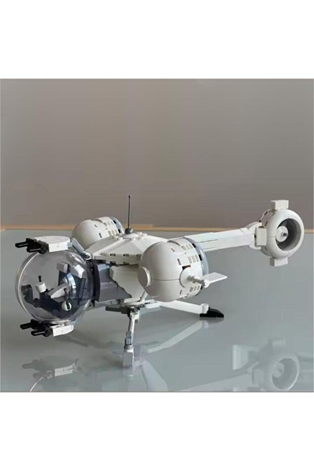 391PCS Space Series MOC Spaceship Helicopters Model Building Block DIY Puzzle Ornaments Toys Co...