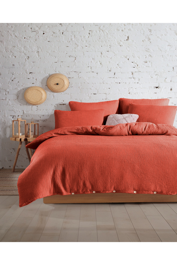 Premium 100% Cotton Double Muslin Duvet Cover Set 200X220 cm