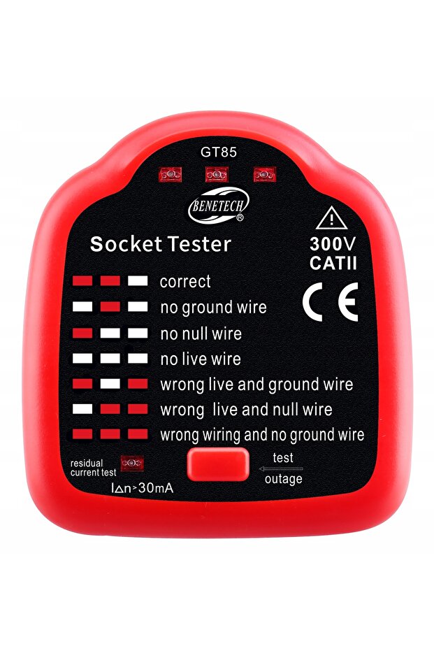 230V mains socket tester with RCD function - 1