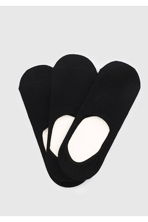 Black Mvb17 Black 3-Piece Ballerina Women's Socks