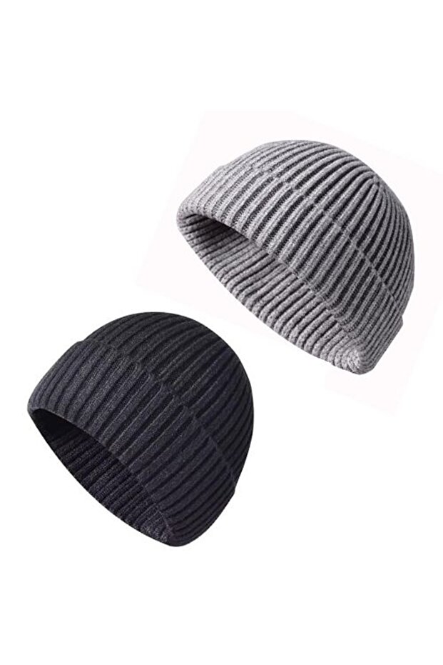 2 Pieces Short Beanie Hipster Beanie Hat Beanie Leon Beanie Hip Hop Beanie Hat