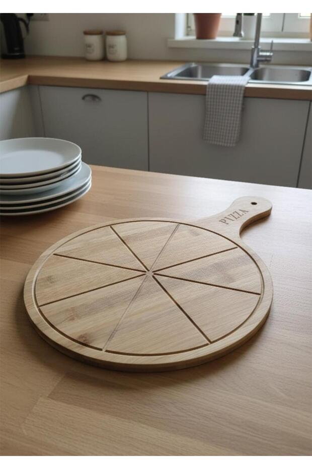 Bambu Pizza Tabağı - Sunumluk 30 CM - 1