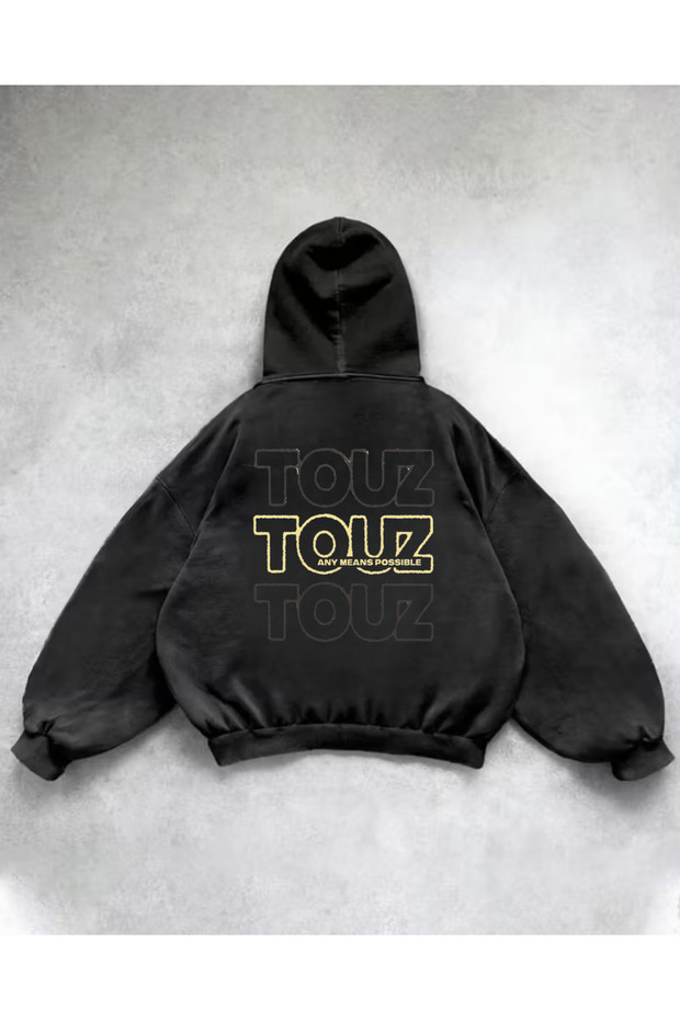 Touz Team Retro Printed Vintage Hooded Sweatshirt