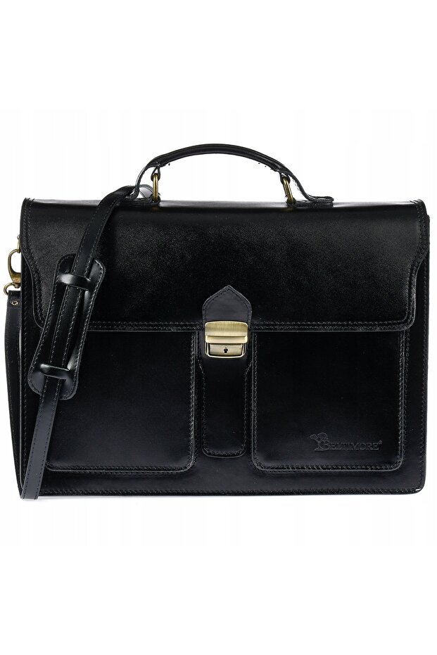 Men's leather briefcase premium document folder - 3