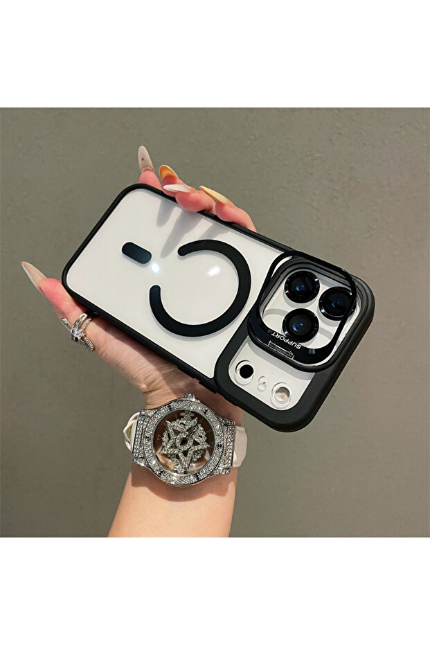 iPhone 13 Pro Max – Premium LuxMag Kapak | Şeffaf Şıklık ve Güçlü Manyetik Tutunma - 1