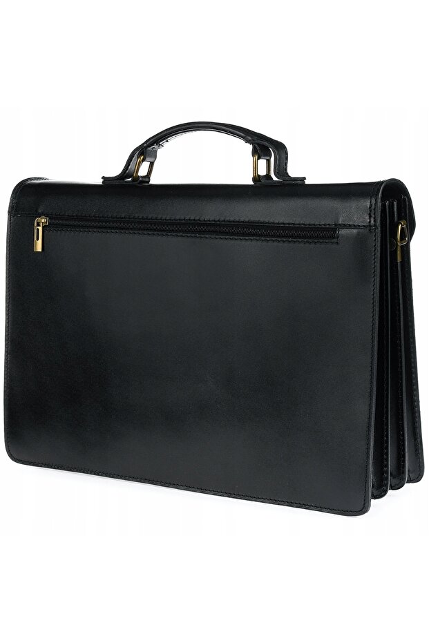 Men's leather briefcase premium document folder - 7