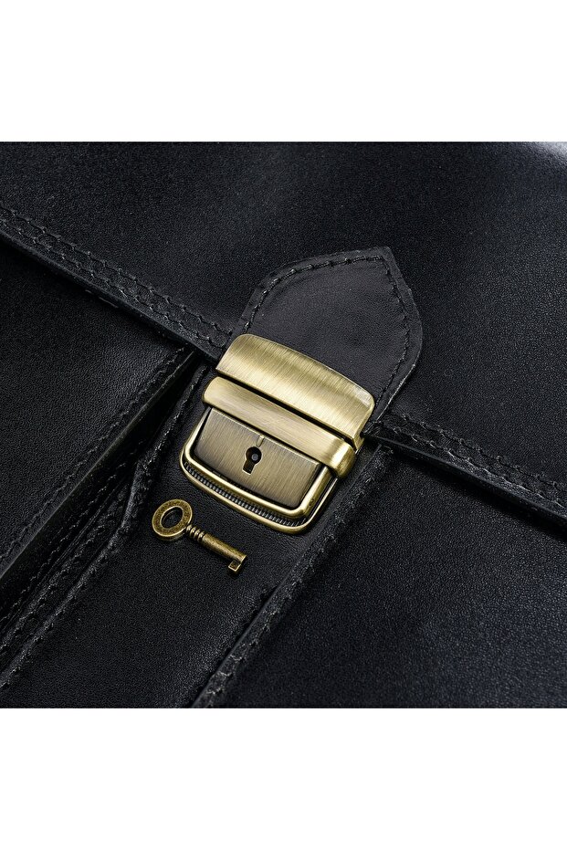 Men's leather briefcase premium document folder - 4