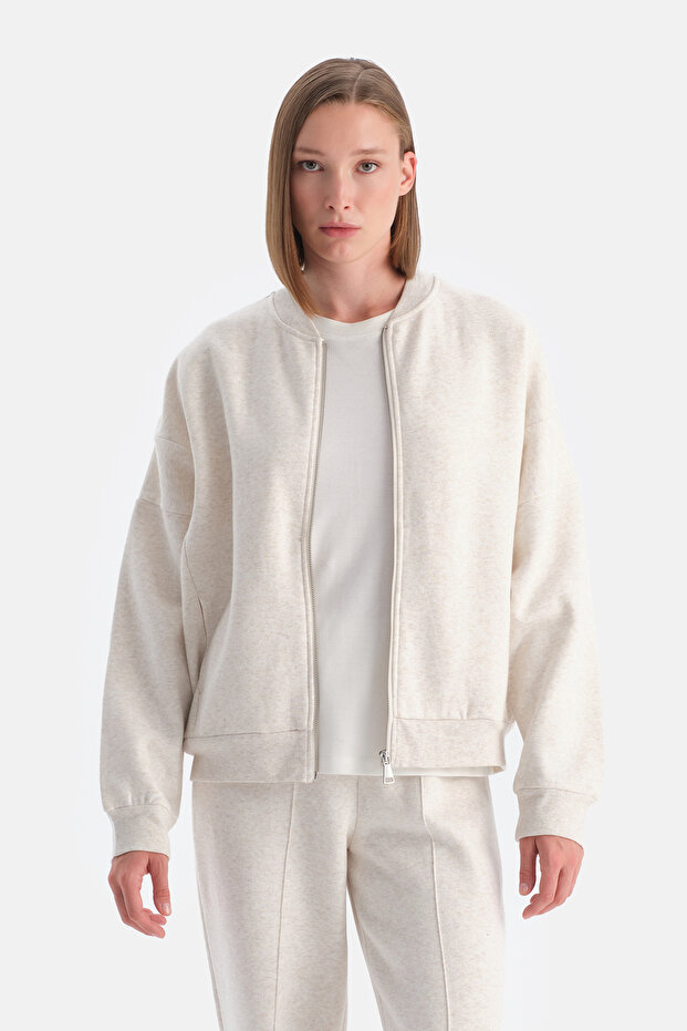 سترة رياضية بثلاثة خيوط بسحاب للسفر من إكرو ميلانج