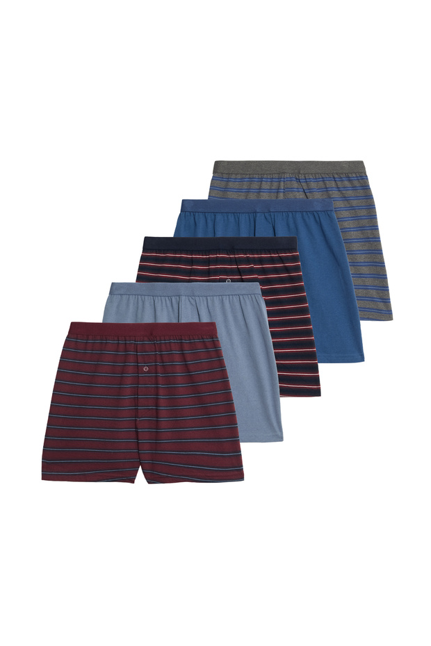 5’li Pamuklu Dokuma Boxer Seti - 1