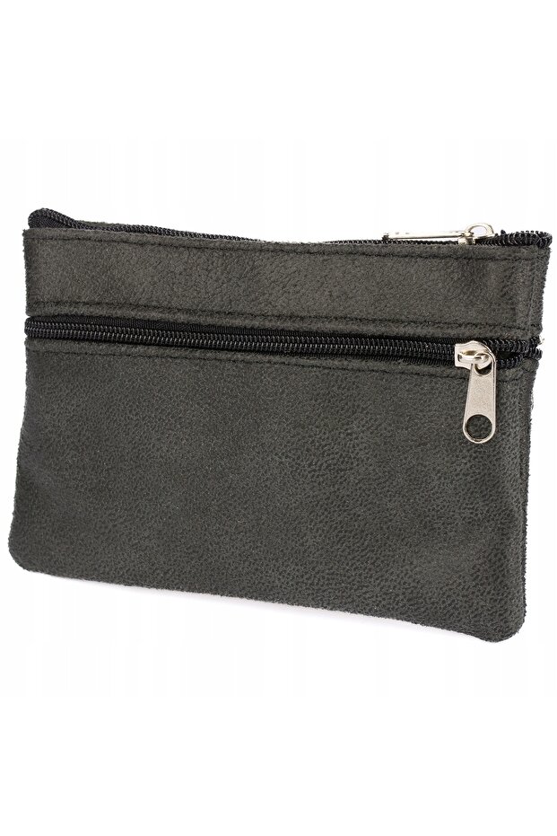 KEY CASE large three-compartment key case flat long spacious wallet - 1