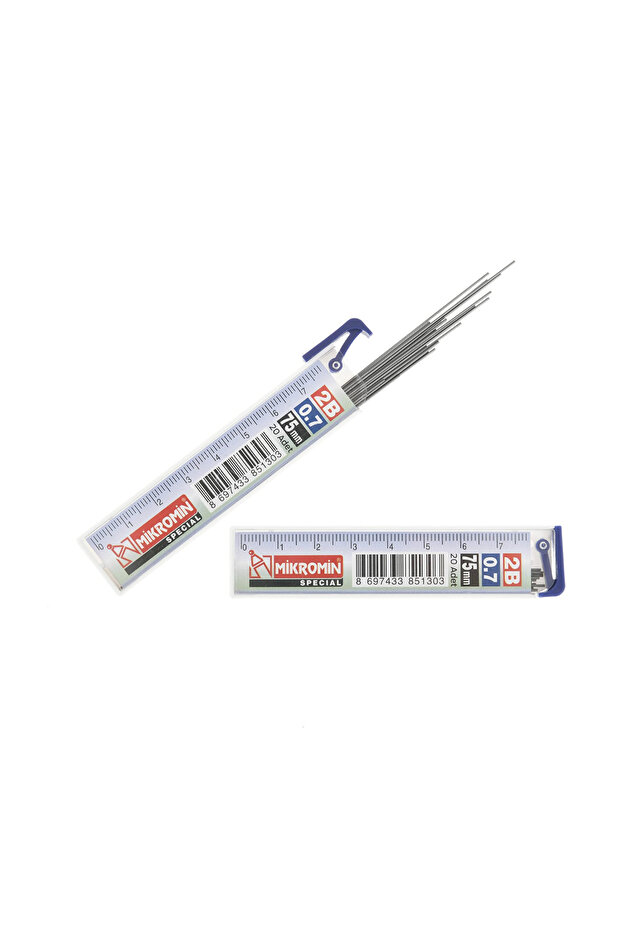 Min Pen Tip 0.7 Tip 2B with Graduated Ruler - Pack of 5 - 3