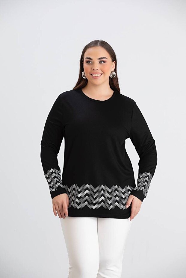 تنورة مع بلوزة منقوشة - 1