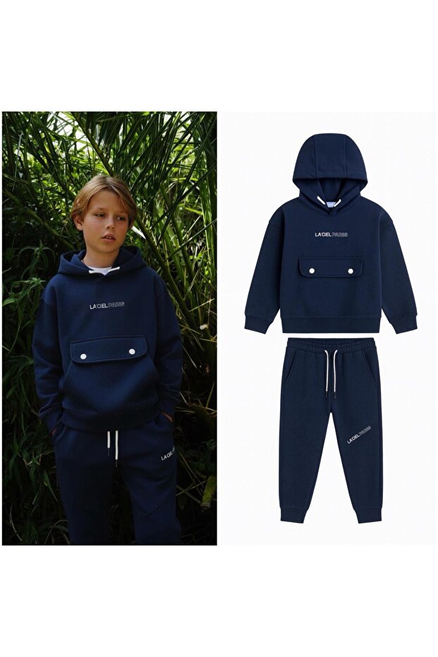 Barbosa Boys' Cotton 2-Piece Unlined Sweatshirt and Shorts Set