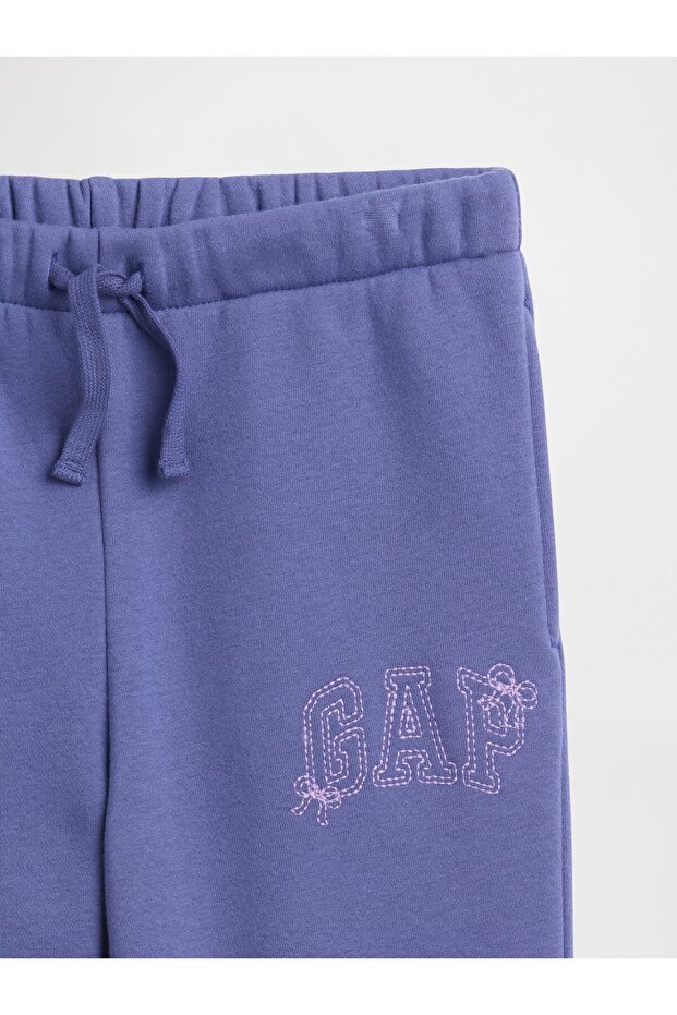 Kız Çocuk Koyu Mavi Relaxed Logo Jogger Eşofman Altı - 2