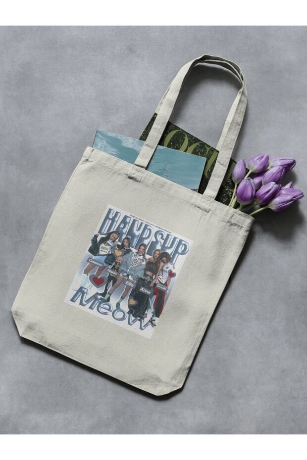 Meovv Kpop Idol K-Pop Meow Y2K Retro Unisex Cloth Bag Tote Bag