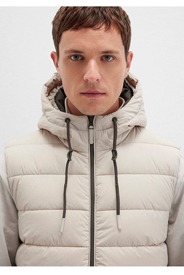 kapüşonlu regular fit şişme yelek - 4