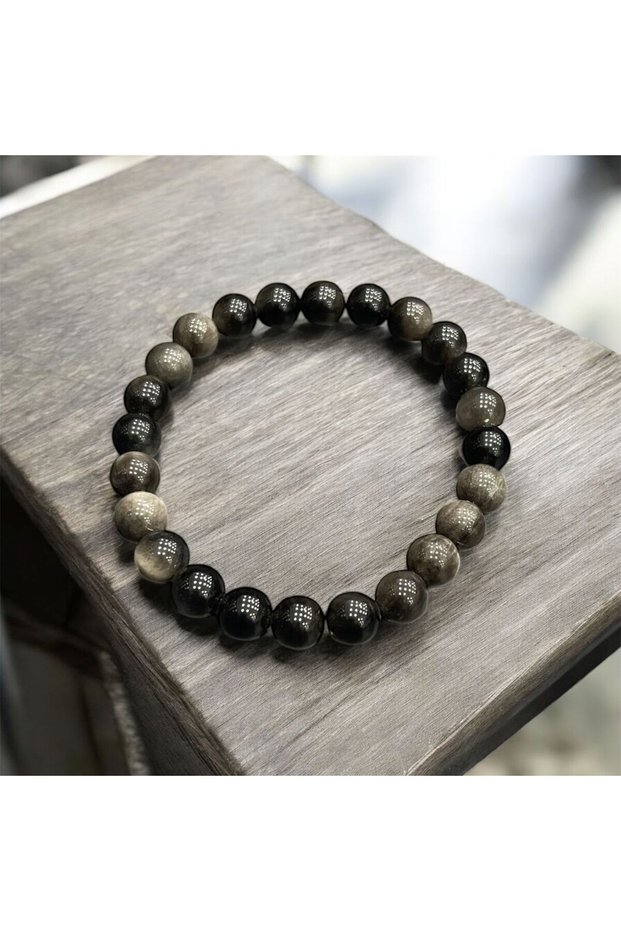 Aurastone Obsidian Natural Stone 8mm Bracelet