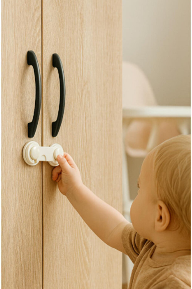 Ideal Baby Lid Lock - Child Safety Lock, Cabinet Lid Lock, Easy Installation