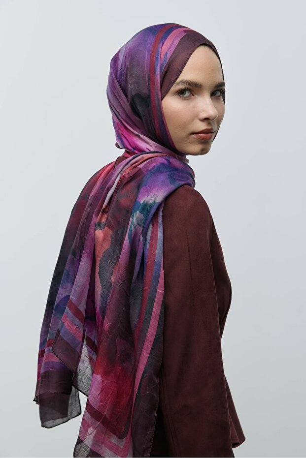 شال من الخيزران بنمط طبيعي - 2