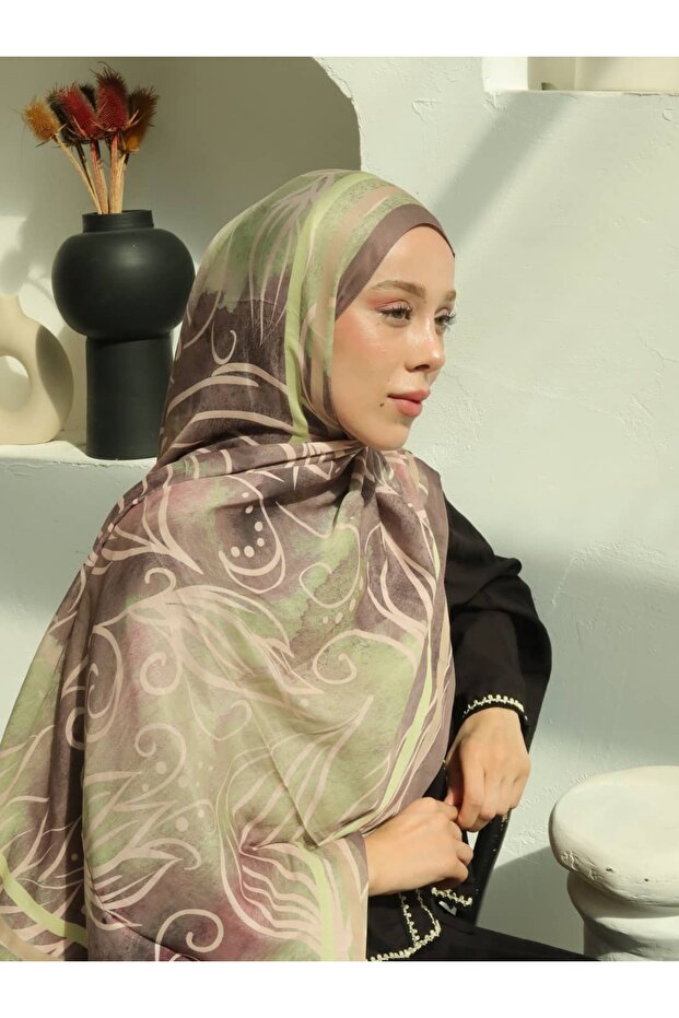 Pietra Pattern Cotton Shawl - 1