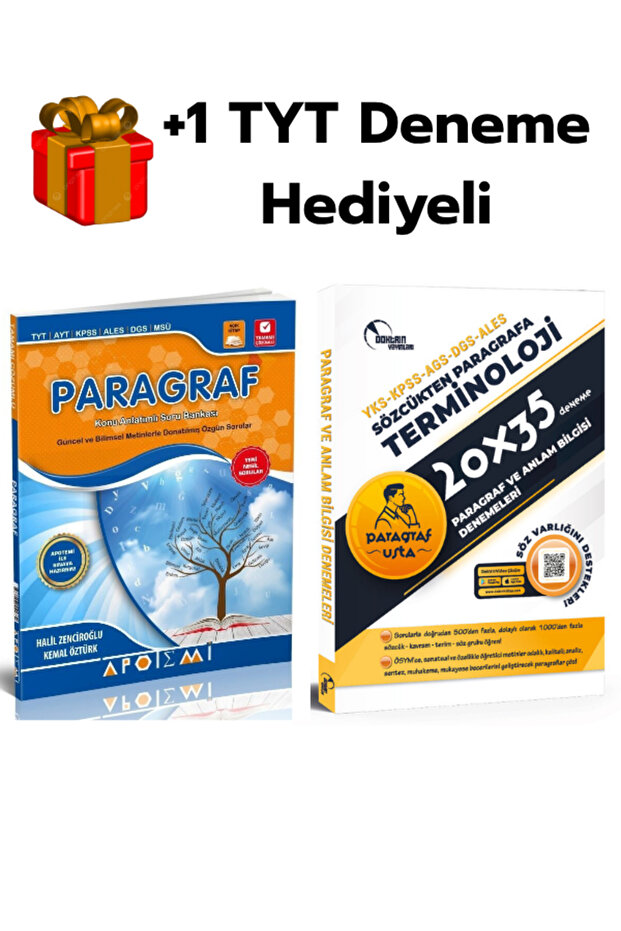 Apotemi 2026 TYT Paragraf Soru Bankası ve Doktrin Terminoloji Paragraf 20x35 Deneme +1 Deneme - 1