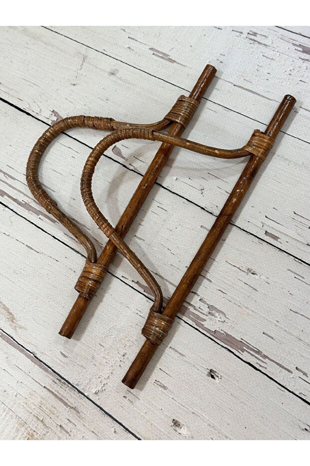 Gerçek Bambu Çanta Sapı U Model 1 Çift - 1