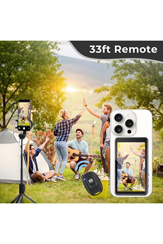 Wireless Selfie Monitor Screen for iPhone & Android, 1800mAh Magnetic Phone Vlog Selfie Screen with - 7