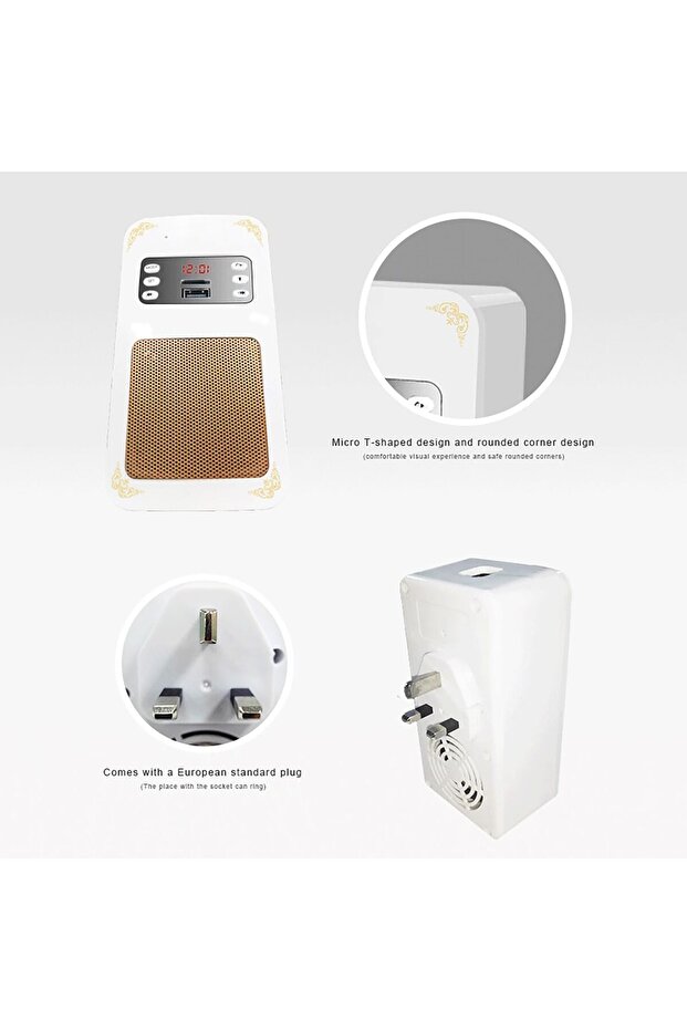 Qur'an Speaker Remote Lamp Wall-Mounted Music Player, Remote Control Quran Speaker Lamp with APP Fun - 4