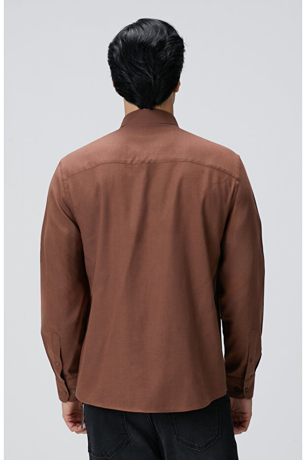 Kiremit Flanel Comfort Gömlek - 5