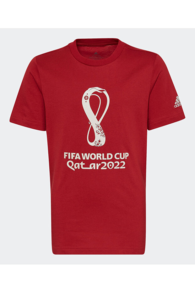 تيشيرت بشعار كأس العالم FIFA 2022 الرسمي - كستنائي غامق