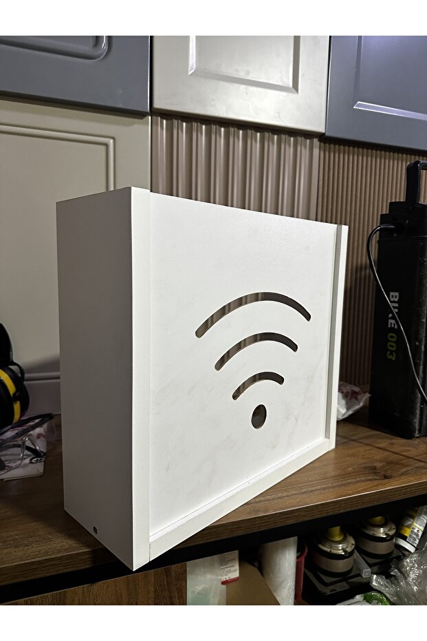 32X29X13 cm %100 MDF Modem Saklama Kutusu WiFi Kutusu - 1