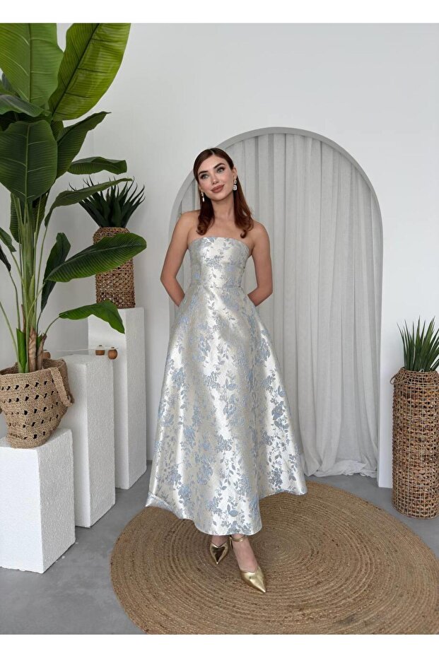 Hase Straplez Elbise - 7